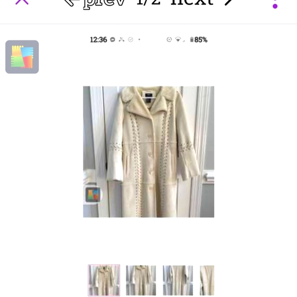 Dennis Basso leather coat - Picture 1 of 1